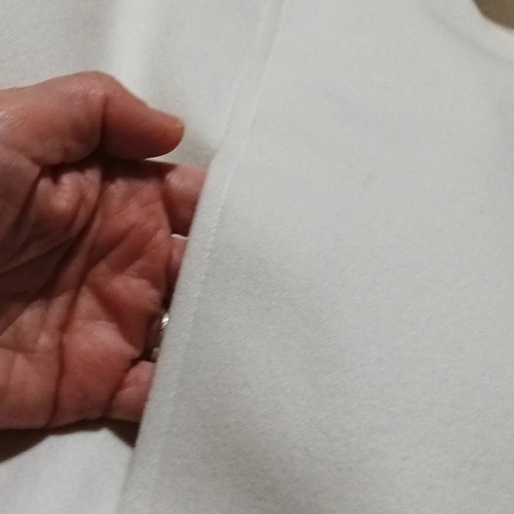 NEW soft cozy warm lined button blazer shacket ivory peacoat pockets NWOT 10 - Picture 13 of 14